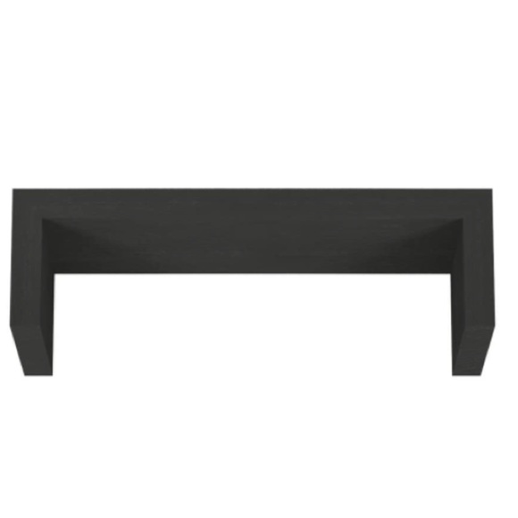 Black wood “u” shaped wall shelf - Picture 2 of 5